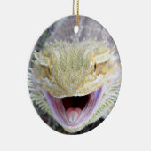 Super Happy Bearded Dragon Keramisch Ornament (Rechts)