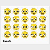 Super Happy Face Ronde Sticker (Vel)