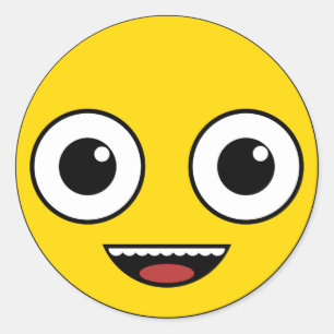Super Happy Face Ronde Sticker