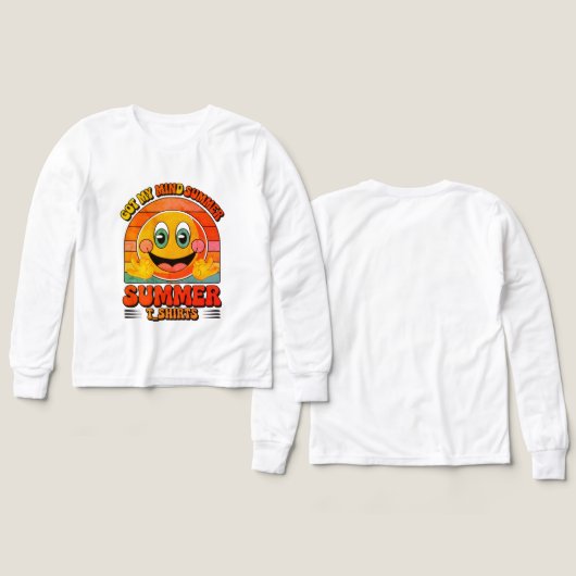 Super Happy Face Tee - Summer Vibes & Sunshine St (Motif Recto et Verso)