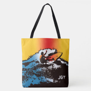 Super Hawaiian Surfer 60s Retro MonogramBeach sac