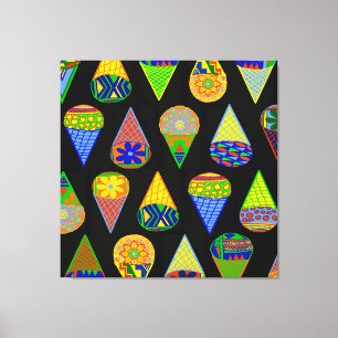 Super Helden Ijs Kegel Canvas Afdruk