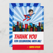 Super Hero bedankkaart (Voorkant / Achterkant)