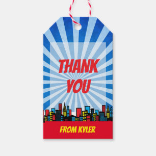 Super Hero Bedankt Cadeaulabel