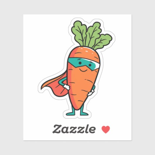 Super Hero Carrot Sticker (Vel)