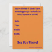 Super Hero Cat Party uitnodiging (Achterkant)