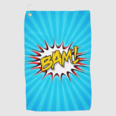 Super Hero Classic Bam! Action Bubble Golfhanddoek (Voorkant)