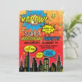 Super Hero Comic Book Verjaardag Kaart (Staand voorkant)