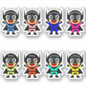 Super Hero Custom Meerdere Naam Stickers (Voorkant)