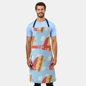 Super Hero Flying Caped Sandwich Fun Schort (Gedragen)