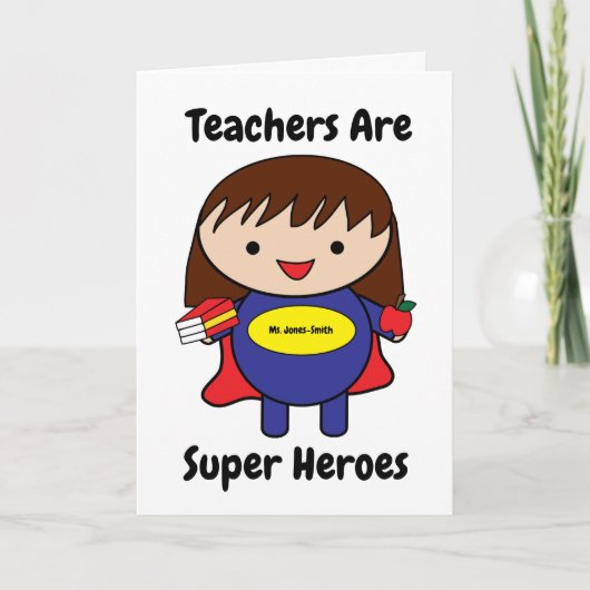 Super Hero Kawaii Personnaliser la carte (Devant)
