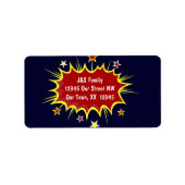 Super Hero Kerstmis Etiket (Voorkant)