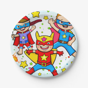 Super Hero Kinder Thmed Birthday Party Paper Bord
