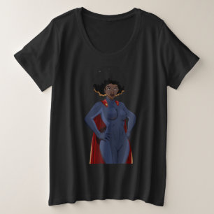 Super Hero Lady Grote Maat T-shirt