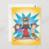 Super Hero mam Briefkaart (Voorkant / Achterkant)