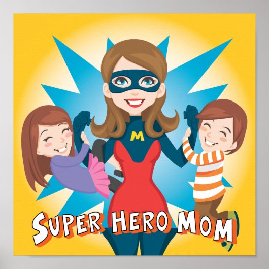 Super Hero mam Poster (Voorkant)