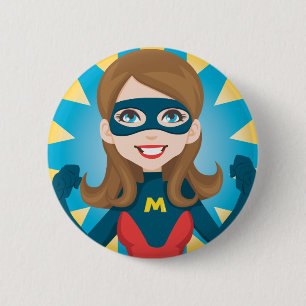 Super Hero mam Ronde Button 5,7 Cm