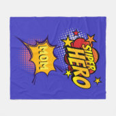 Super Hero Moeder Comic Book Stijl Fleece Deken (Voorkant (Horizontaal))