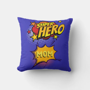 Super Hero Moeder Comic Book Stijl Kussen