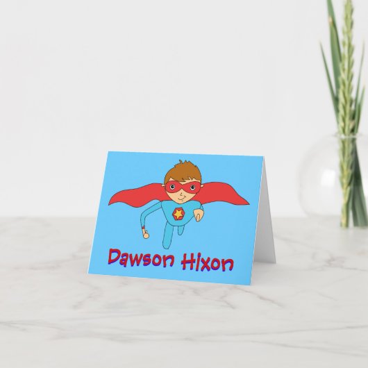 Super Hero Note Card Kaart (Voorkant)
