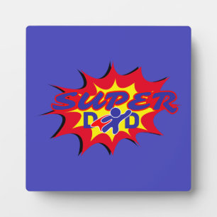Super Hero Papa Stripboek Vaderdag Fotoplaat