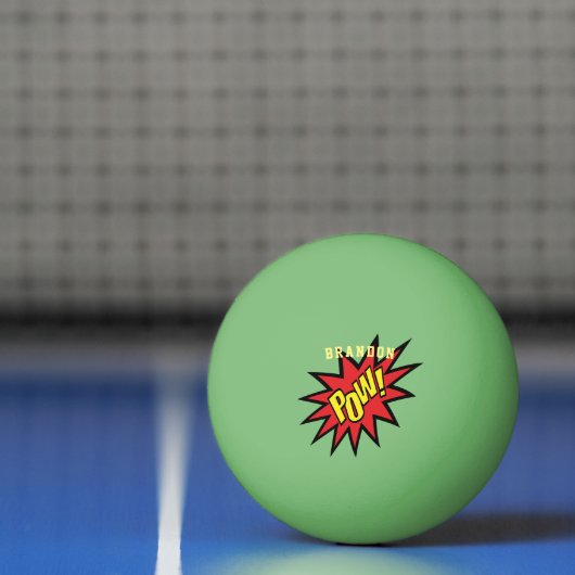 Super Hero Pow Aangepaste kleur Aangepast Pingpongballen (Net)