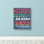 Super Hero Regels Canvas Afdruk (Insitu (Houten vloer))