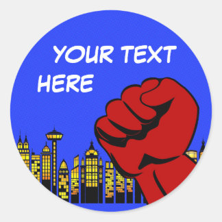 Super Hero sticker - verjaardagsfeestje