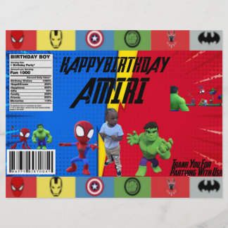 SUPER HERO THEME CHIP BAGS FLYER
