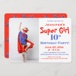 Super Hero voor kinderen, Birthday Party Invitatio Kaart