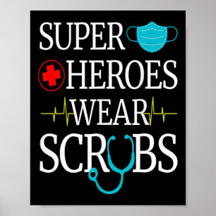 Super Heroes Draag de verpleegkundigen die medisch Poster
