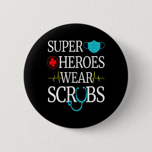 Super Heroes Draag de verpleegkundigen die medisch Ronde Button 5,7 Cm