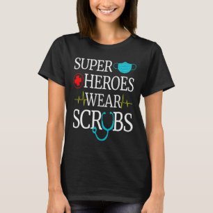 Super Heroes Draag de verpleegkundigen die medisch T-shirt
