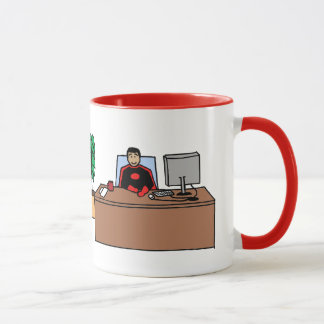 Super héros de bureau - tasse personnalisée de