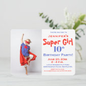 Super Héros enfant, Invitation de fête d'anniversa (Debout devant)