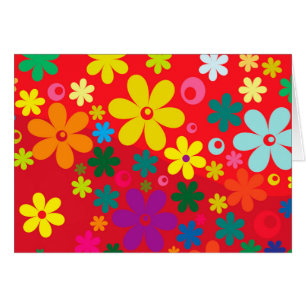 Super Hippie Fleurs colorées Aime Le Motif de la