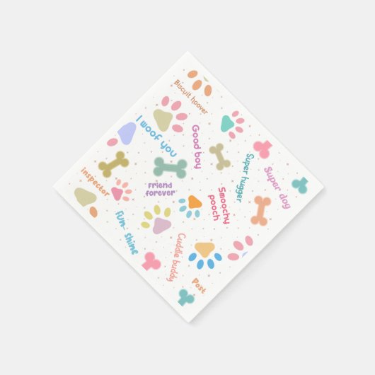 Super hond partij servetten (Hoek)