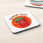 Super Hot Pepper Diva Bier Onderzetter (Linkerzijde)