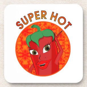 Super Hot Pepper Diva Bier Onderzetter