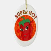 Super Hot Pepper Diva Keramisch Ornament (Rechts)
