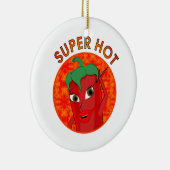 Super Hot Pepper Diva Keramisch Ornament (Rechts)
