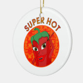 Super Hot Pepper Diva Keramisch Ornament (Links)