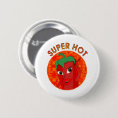 Super Hot Pepper Diva Ronde Button 5,7 Cm (Voorkant /achterkant)