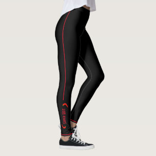 Super Hot Red Green Chili Peppers Leggings