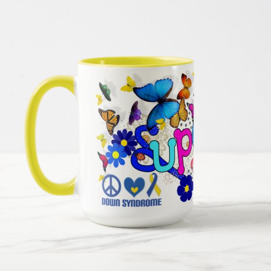 Super Hug-Mok voor downsyndroom Mok (Links)