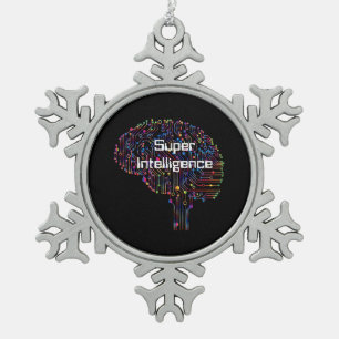 Super Intelligente Technologie Tin Sneeuwvlok Ornament