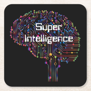 Super Intelligente Technologie Vierkante Kartonnen Onderzetter