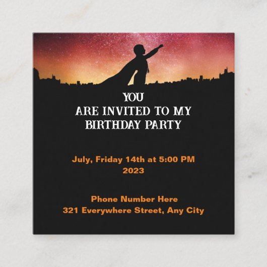 Super invitation (Devant)