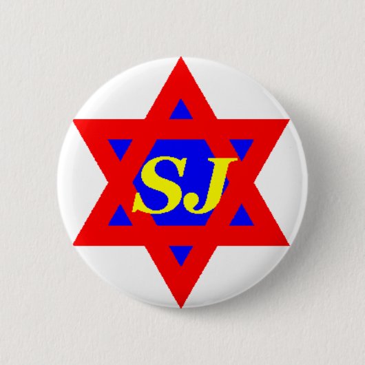 Super Jew Pin Ronde Button 5,7 Cm (Voorkant)
