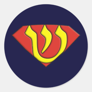 Super Jew Ronde Sticker